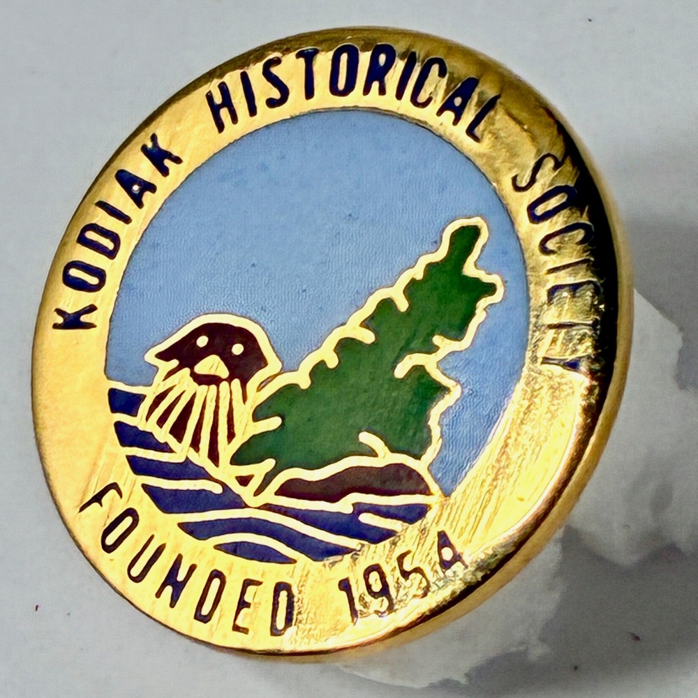 VTG Kodiak Historical Society Founded 1954 Barlow Enamel Pin Sea Otter Alaska
